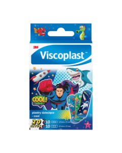 Viscoplast, Cool, dekorowane plastry dla dzieci, 20 szt.