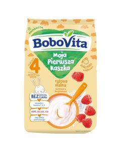 BoboVita, kaszka, ryzowa, malina, bez cukru, po 4 m-cu, 180g