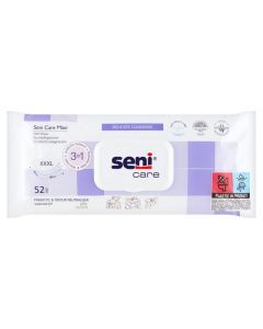 Seni Care Maxi, chusteczki pielęgnacyjne 3w1, 52 szt.