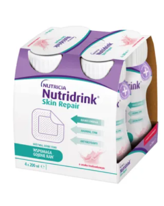 Nutridrink Skin Repair, smak truskawkowy, płyn, 4 x 200 ml