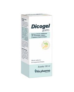 Dicogel Gastro, syrop przeciw refluksowi dla dzieci i niemowląt, 100 ml