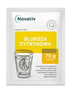 Novativ Glukoza cytrynowa, proszek, 75 g