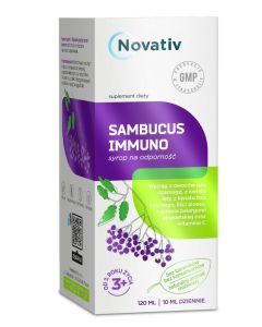 Novativ Sambucus immuno, syrop,na odpornosc, 120 ml