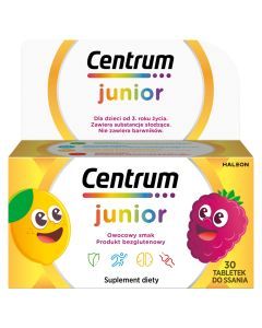 Centrum Junior witaminy dla dzieci 4+, tabletki do ssania, 30 szt.