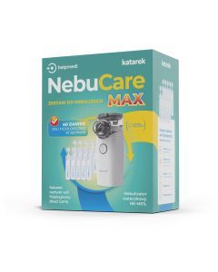 NebuCare Max, nebulizator + 40 szt. roztworu soli fizjologicznej, 1 zestaw