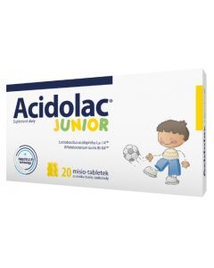 Acidolac Junior, misio-tabletki, smak białej czekolady, 20szt.