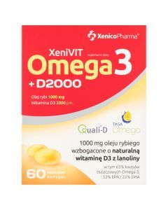 BIO Omega 3 + D2000, kapsułki softgel, 60 szt.