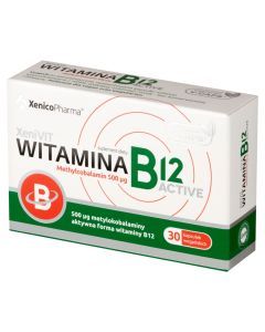 Witamina B12 Active Methylocobalamin 500 µg, kapsułki ,30 szt.