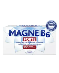 Magne B6 Forte, 100 mg+10 mg, tabletki powlekane,100 szt.