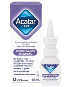 Acatar Care, 0,5 mg/ml, aerozol do nosa, 15 ml.