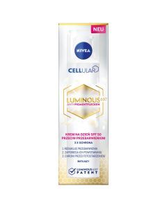 Nivea Cellular Luminous 630, krem,p/przeb.,SPF50,n/dz,40ml