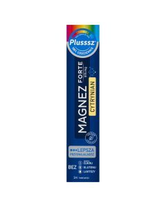 Plusssz Magnez Forte Cytrynian, tabletki musujące, 24 szt.