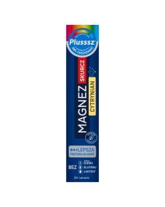 Plusssz Magnez Skurcz Cytrynian, tabletki musujące, 24 szt.