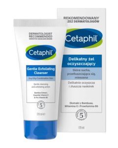 Cetaphil, delikatny żel oczyszczający do twarzy z peelingiem, 178 ml