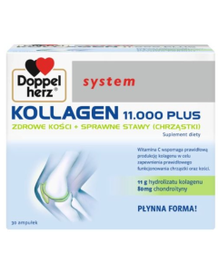 Doppelherz system Kollagen 11.000 PLUS, płyn, ampułki, 30 szt. x 25 ml