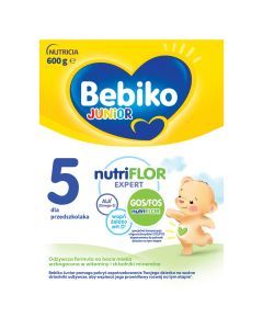 Bebiko Junior 5 NUTRIflor Expert, odżywcza formuła na bazie mleka, dla przedszkolaka, proszek, 600 g