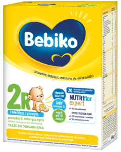 Bebiko 2R NUTRIflor Expert, mleko następne dla niemowląt z kleikiem ryżowym, 6 m+, proszek, 600 g