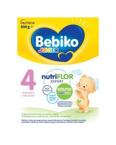 Bebiko Junior 4 NUTRIflor Expert, odżywcza formuła na bazie mleka, powyżej 2. roku życia, proszek, 600 g