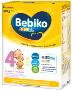 Bebiko Junior 4 NUTRIflor Expert, odżywcza formuła na bazie mleka, powyżej 2. roku życia, proszek, 600 g