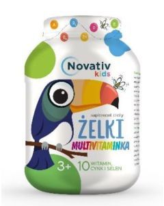 Novativ Kids Zelki Multivitaminka, zelki,150 g