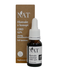 NAT Ekstrakt z Konopi CBD 15%, olej, 15 ml