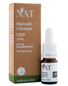 NAT Ekstrakt z Konopi CBD 10%, olej,  5 ml