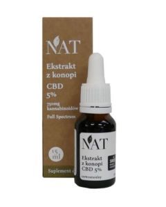 NAT Ekstrakt z Konopi CBD  5%, olej, 15 ml