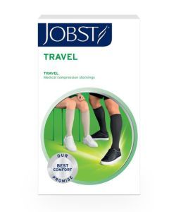 Jobst Travel, czarne, rozmiar 1, podkolanówki uciskowe, 1 para