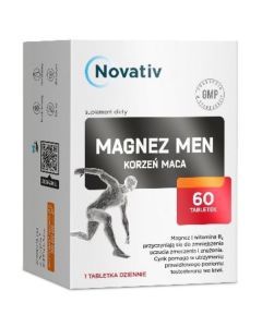 Novativ Magnez Men (Korzeń Maca), tabletki, 60 sztuk