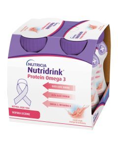Nutridrink Protein Omega 3, płyn rześki smak mango-brzoskwinia, 4 x 125 ml