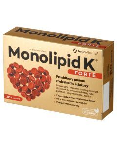Monolipid K Forte, kapsułki wegetariańskie, 30 szt.