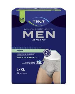 Tena Men Pants Normal OTC Edition, majtki chłonne, rozmiar L/XL, grey, 8 szt.