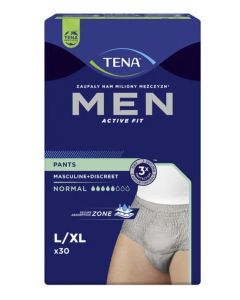 Tena Men Pants Normal, majtki chłonne, rozmiar L/XL, grey, 30 szt.