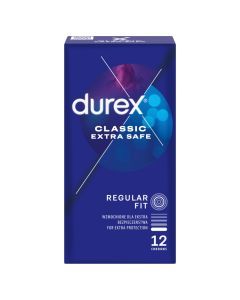 Durex Extra Safe, prezerwatywy powlekane środkiem nawilżającym, 12 szt.