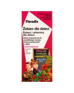 Floradix Zelazo dla dzieci, plyn, 250 ml