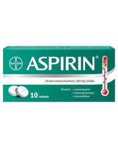Aspirin, 500 mg, tabl., 10 szt