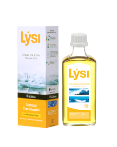 Lysi Tran islandzki o smaku cytrynowym, olej, 240 ml