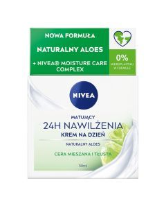 Nivea 24 h Nawilz., krem,matujacy,c.miesz.tlus,n/dzien,50ml