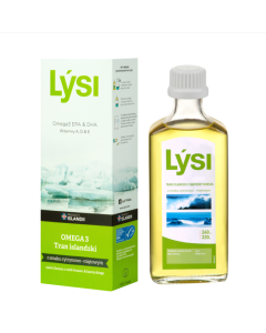 Lysi Tran islandzki o smaku cytrynowo-miętowym, olej, 240 ml