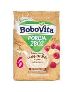 BoboVita Porcja Zboz,owsian,mlecz,ryz,malin-ban,po 6mcu,210g