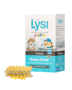 Lysi Junior Omega 3 Perełki, kapsułki do żucia, smak gumy balonowej, 60 szt.