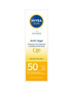 Nivea Sun UV Face Anti-Age Q10, krem,p/zmar.,SPF50, 50ml
