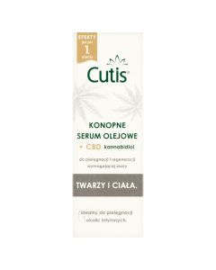 Cutis Konopne serum olejowe + CBD kannabidiol do  wymagającej skóry twarzy i ciała
