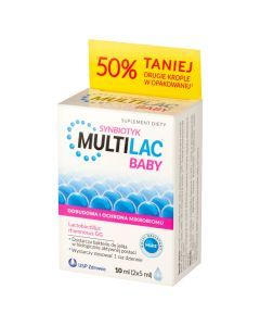 Multilac Baby, krople, synbiotyk, 5 ml x 2 op.,PROM.755/20