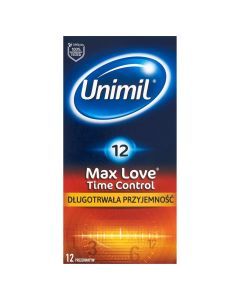 Unimil Max Love Time Control, prezerwatywy, 12 szt.