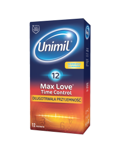 Unimil Max Love Time Control, prezerwatywy, 12 szt.