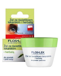 Flos-Lek Laboratorium Pielęgnacja Oczu, żel ze świetlikiem lekarskim i herbatą do powiek i pod oczy, 10 g