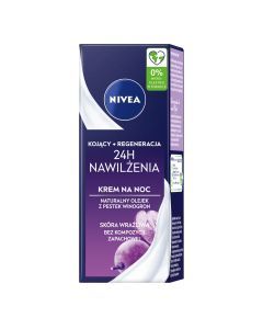 Nivea, krem, n/noc, 24h, kojacy+regenerujacy, 50 ml
