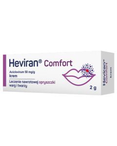 Heviran Comfort, 50 mg/g, krem, 2 g, tuba