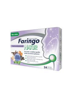 FaringoNatur smak czarnej porzeczki, pastyl.do ssania, 24szt